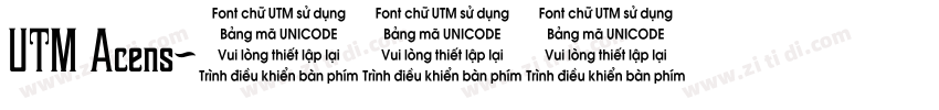 UTM Acens字体转换